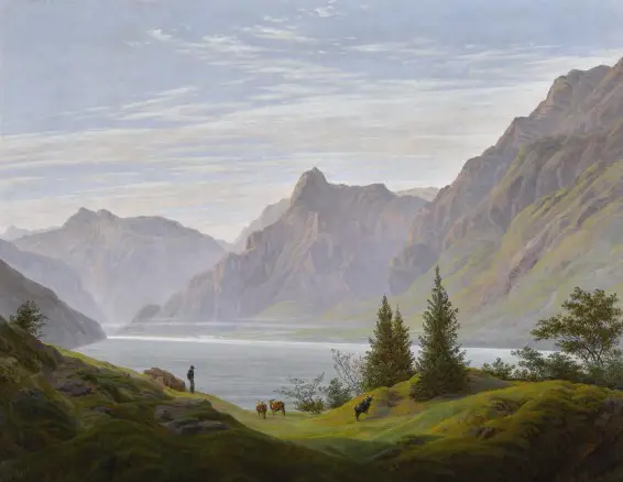Caspar David Friedrich, Landscape with Mountain Lake