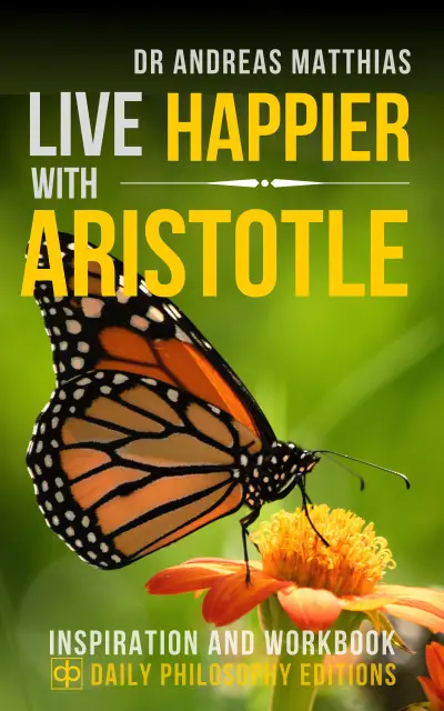 Book cover Live Happier with Aristotle