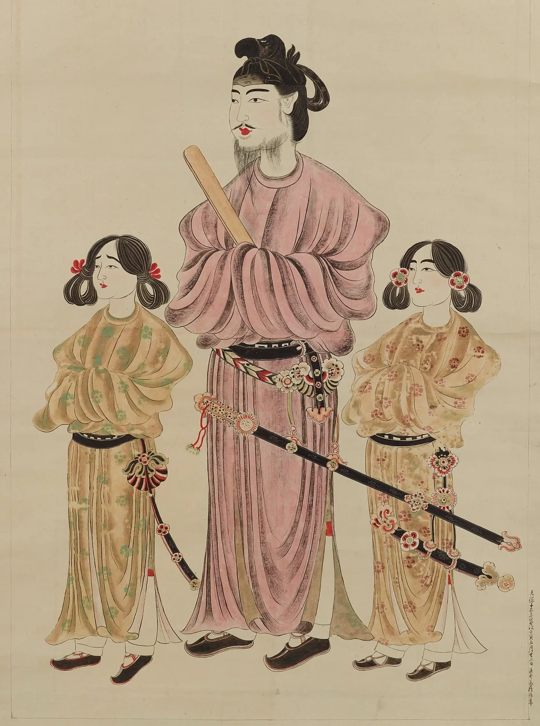 Prince Shotoku with Two Princes by Kano Osanobu (1842).