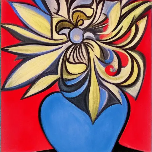 “A flower in Picasso style”