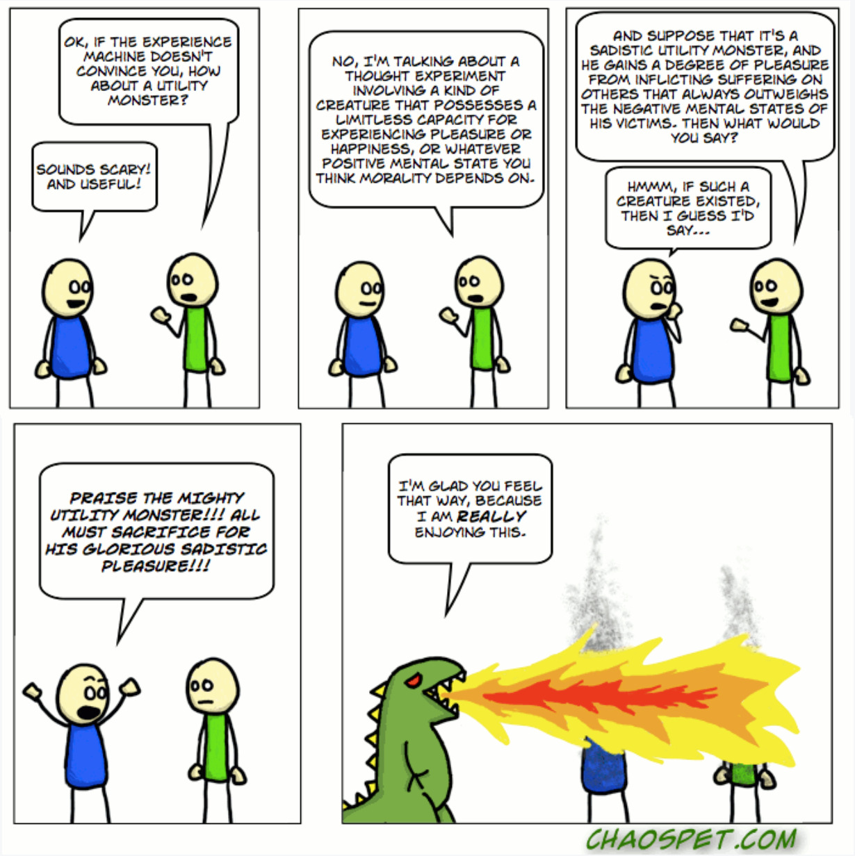 We apologise to any fire-breathing dinosaurs that are offended by this depiction. [3]